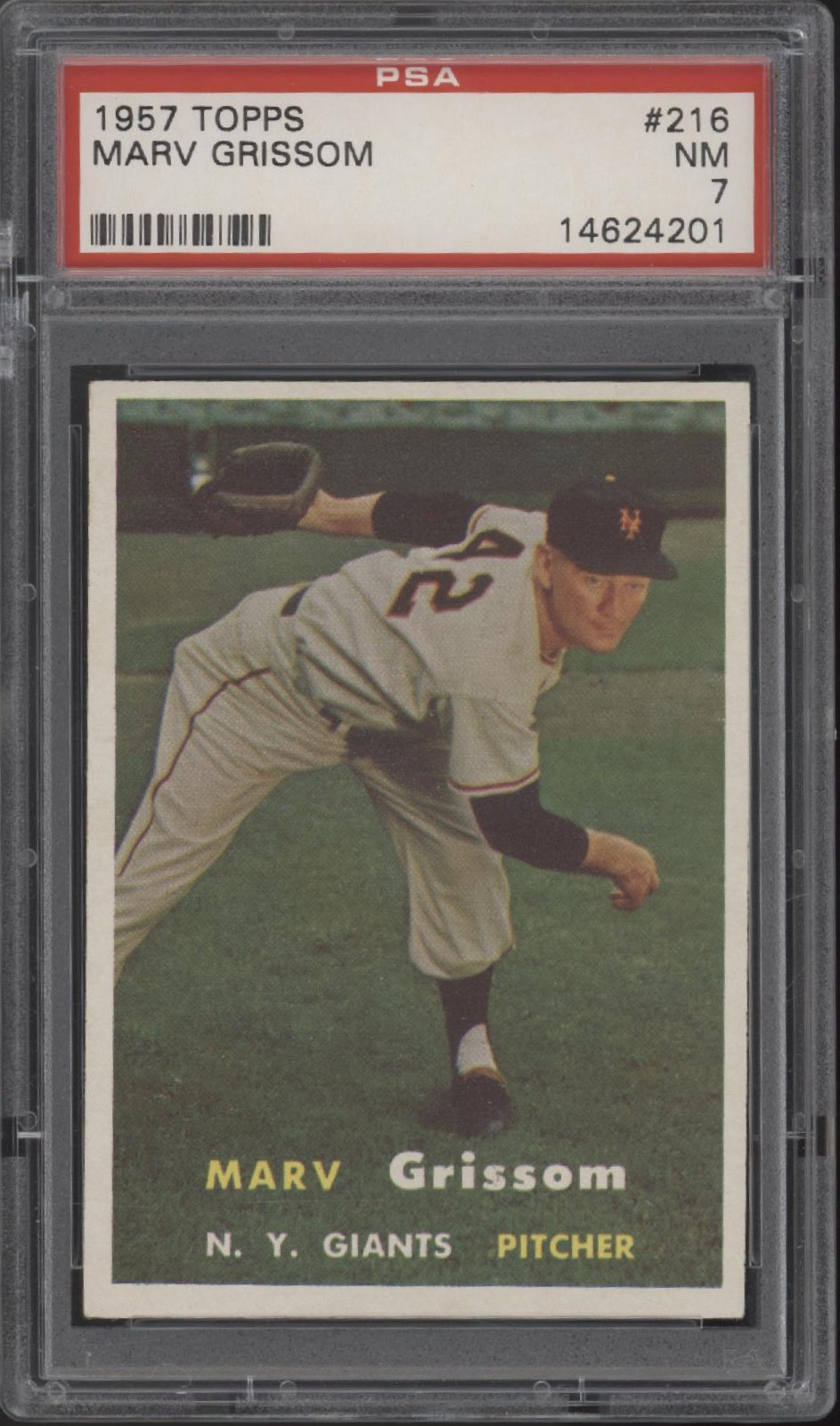 Marv Grissom 1957 Topps #216 PSA 7、Collector Store LLC、kayou