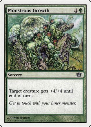 Monstrous Growth (8ED-266) - 8th Edition、Wizards of the Coast、kayou