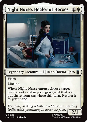 Night Nurse, Healer of Heroes (Foil) | Marvel Super Heroes、Magic: The Gathering、kayou