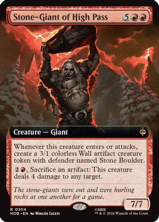 Stone-Giant of High Pass (Extended Art) (HOB-304) - The Hobbit、Wizards of the Coast、kayou