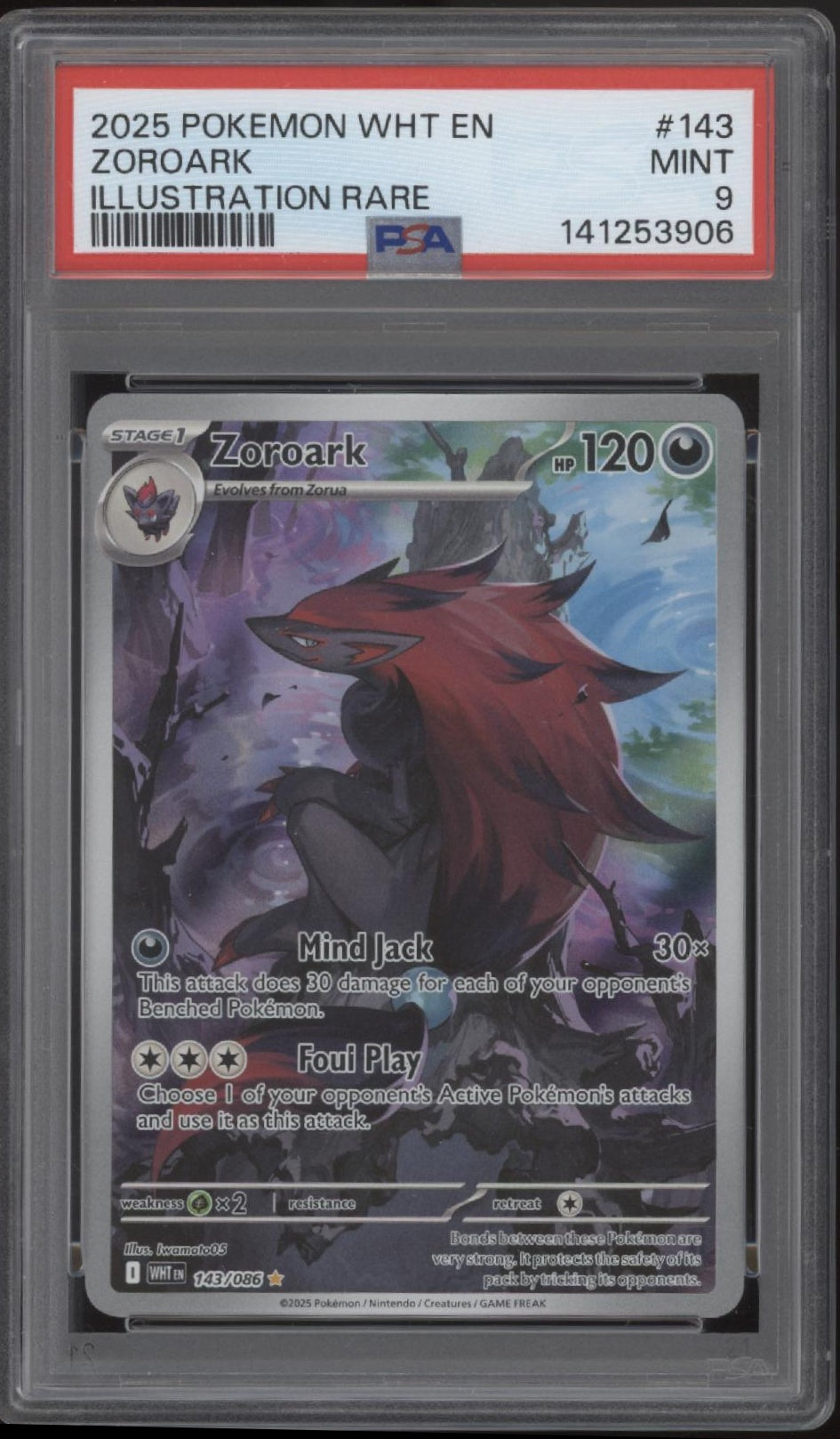 Zoroark Pokemon White Flare Illustration Rare #143 PSA 9、Collector Store LLC Gaming、kayou
