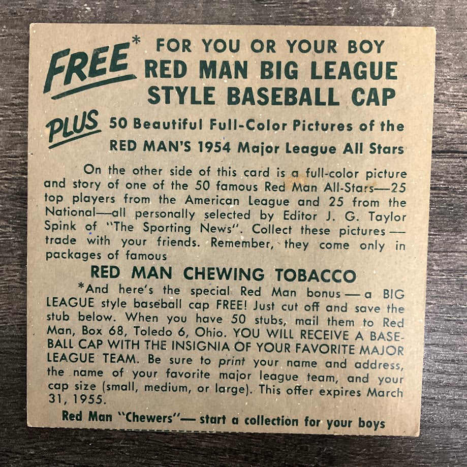 Al Carrasquel 1954 Red Man #19 Chicago White Sox VG、Collector Store LLC、kayou