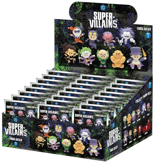 3D Figural Foam Bag Clip DC Villains Series 1 Mystery Box 24 Packs、ToyWiz、kayou