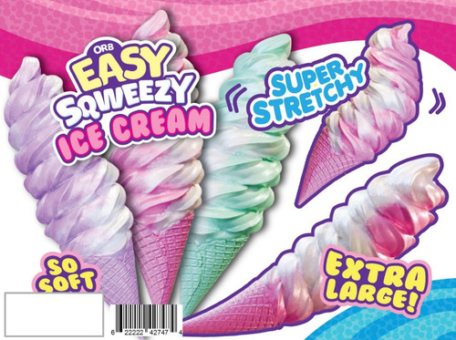 Easy Sqweezy Ice Cream Cone Squeeze Toy 1 RANDOM Flavor (Pre-Order ships October)、ToyWiz、kayou