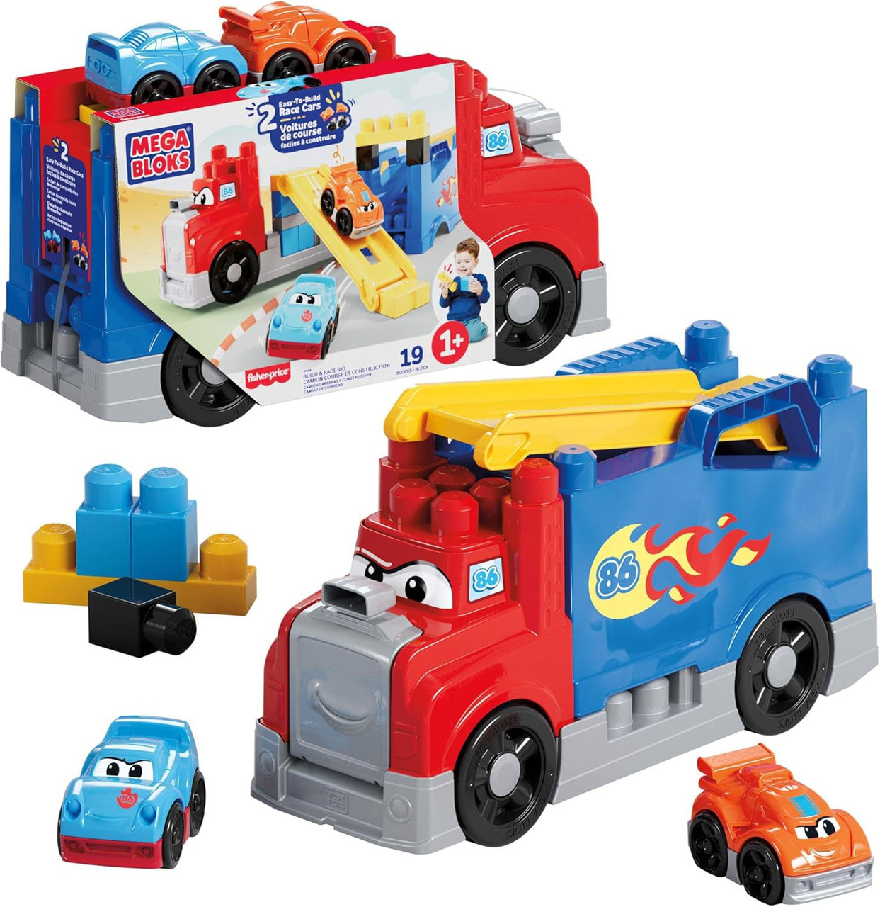 Fisher Price Mega Bloks Build & Race Rig Set、ToyWiz、kayou