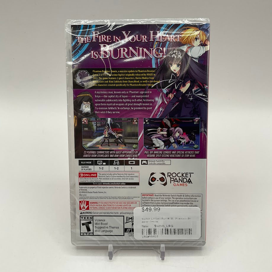 Phantom Breaker Omnia Nintendo Switch Sealed、Collector Store LLC - VG、kayou