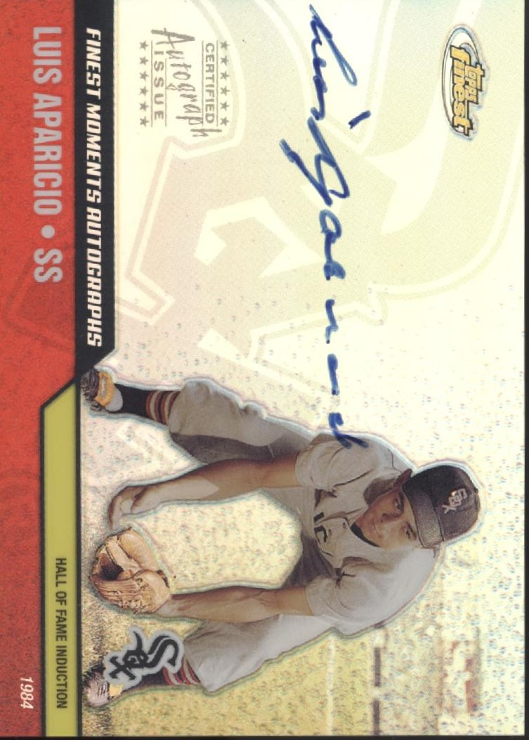 Luis Aparicio 2002 Topps Finest Moments Refractor Auto #FMA-LA、Collector Store LLC、kayou