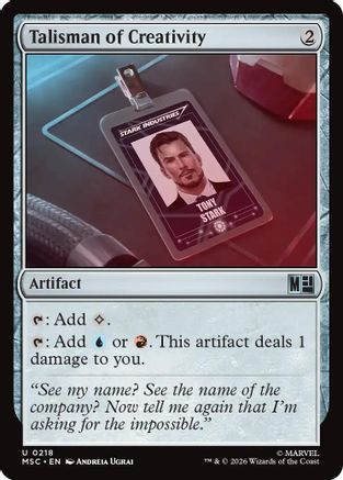 Talisman of Creativity (Surge Foil) (MSC-218) - Commander: Marvel Super Heroes Foil、Wizards of the Coast、kayou