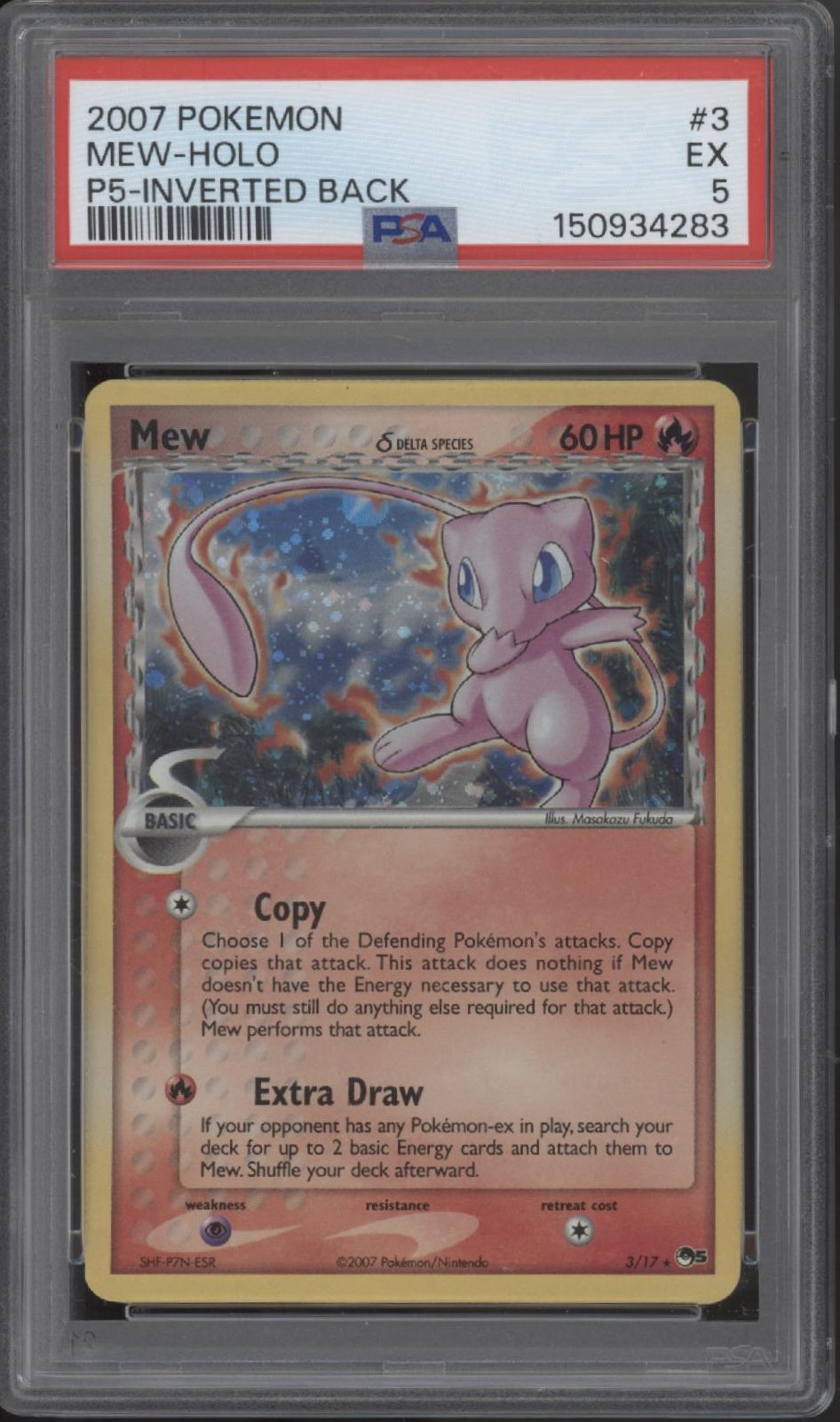 Mew Pokemon P5 Inverted Back Holo #3 PSA 5、Collector Store LLC Gaming、kayou