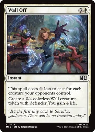 Wall Off (MSC-614) - Commander: Marvel Super Heroes Foil、Wizards of the Coast、kayou