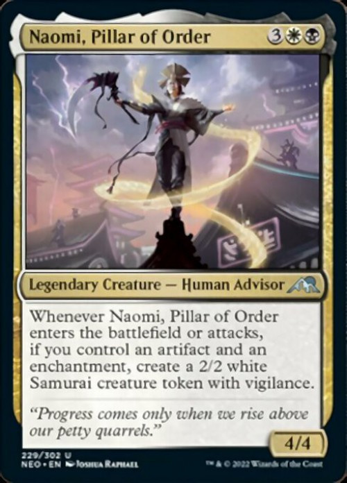 MtG Trading Card Game Kamigawa Neon Dynasty Uncommon FOIL Naomi, Pillar of Order #229、ToyWiz、kayou