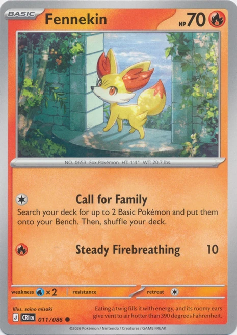 ME Chaos Rising 011/086 Fennekin、Pokemon、kayou