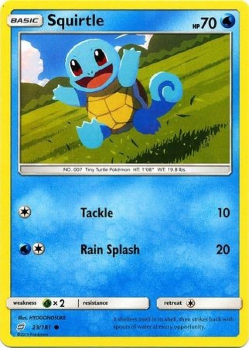 Pokemon Trading Card Game Sun & Moon Team Up Common Squirtle #23 Reverse Holo、ToyWiz、kayou