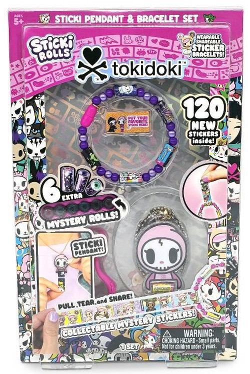 Sticki Rolls Tokidoki Pendant Pack 120 Stickers Inside, Wearable, Shareable Sticker Jewelry!、ToyWiz、kayou