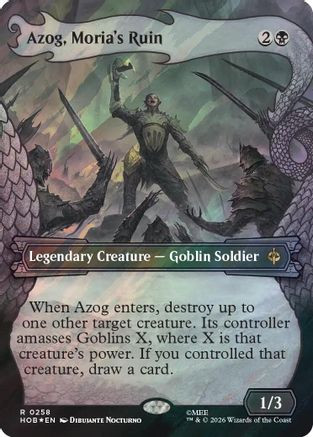 Azog, Moria's Ruin (Showcase) (Surge Foil) (HOB-258) - The Hobbit Foil、Wizards of the Coast、kayou