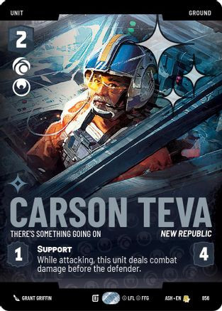 Carson Teva - There's Something Going On (Prestige Foil) (856) - Ashes of the Empire Foil、Fantasy Flight Games、kayou