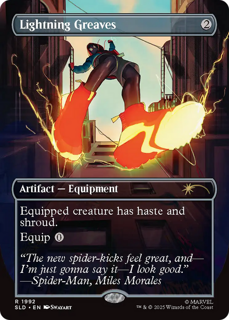 Lightning Greaves (Foil) (Secret Lair - Marvel's Spider-Man: Heroic Deeds) | Secret Lair Drops、Magic: The Gathering、kayou