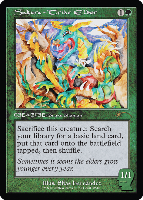 Sakura-Tribe Elder (Foil) (Secret Lair - Brain Dead: New Earth Mentality) | Secret Lair Drops、Magic: The Gathering、kayou