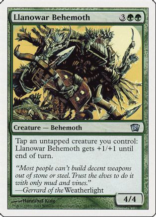 Llanowar Behemoth (8ED-261) - 8th Edition Foil、Wizards of the Coast、kayou