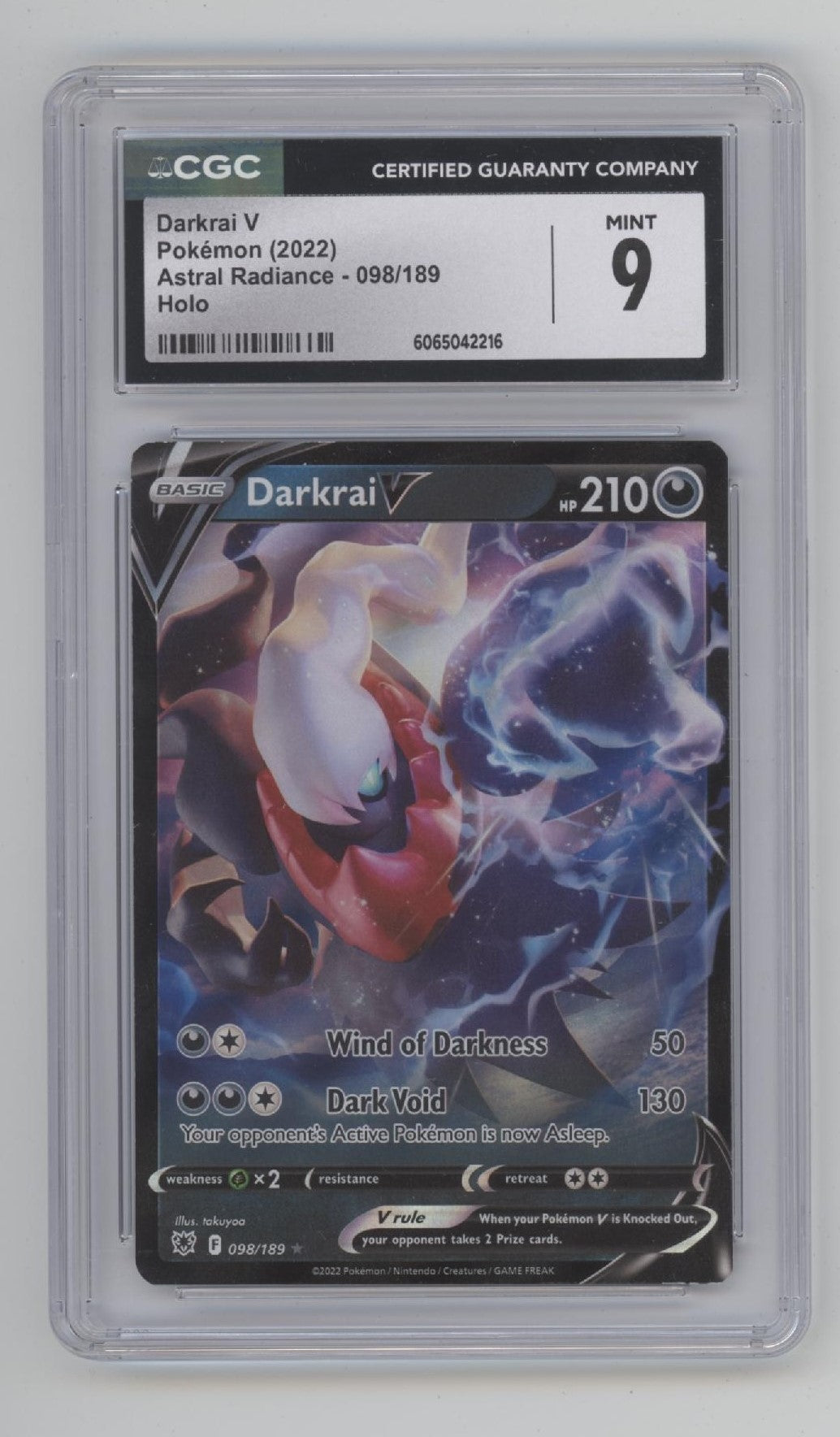 Darkrai V Pokemon Astral Radiance Holo #098 CGC 9、Collector Store LLC Gaming、kayou