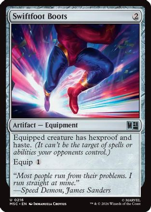 Swiftfoot Boots (Surge Foil) (MSC-216) - Commander: Marvel Super Heroes Foil、Wizards of the Coast、kayou