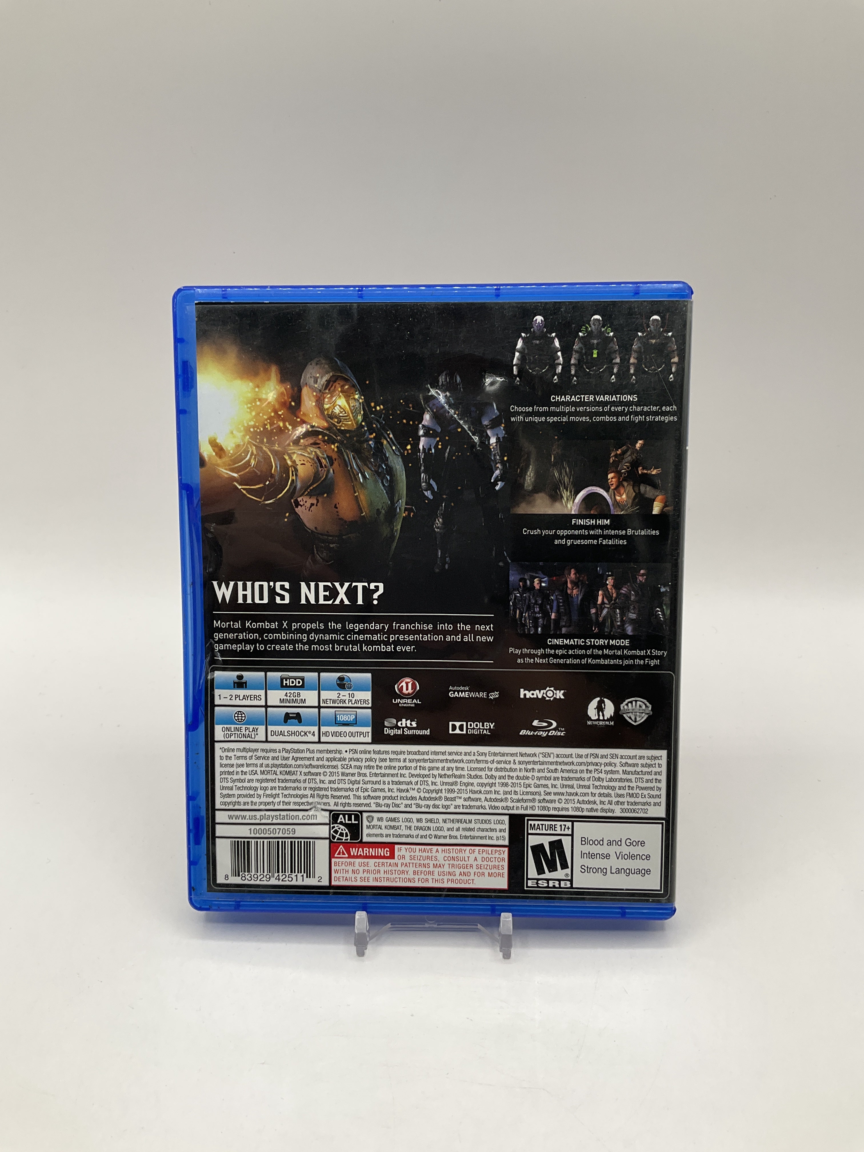 Mortal Kombat X Playstation 4 Used #1、Collector Store LLC - VG、kayou
