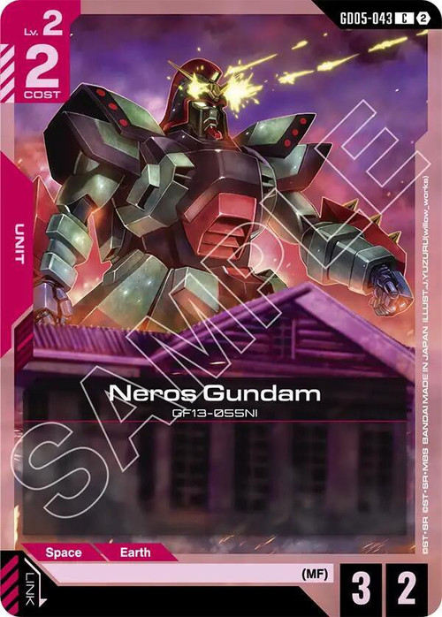 Trading Card Game Freedom Ascension Common Neros Gundam GD05-043、ToyWiz、kayou