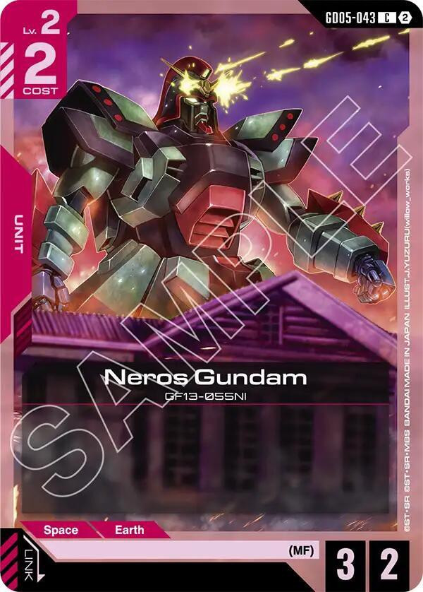 Trading Card Game Freedom Ascension Common Neros Gundam GD05-043、ToyWiz、kayou