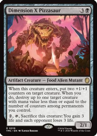 Dimension X Pizzasaur (TMC-016) - Commander: Teenage Mutant Ninja Turtles、Wizards of the Coast、kayou