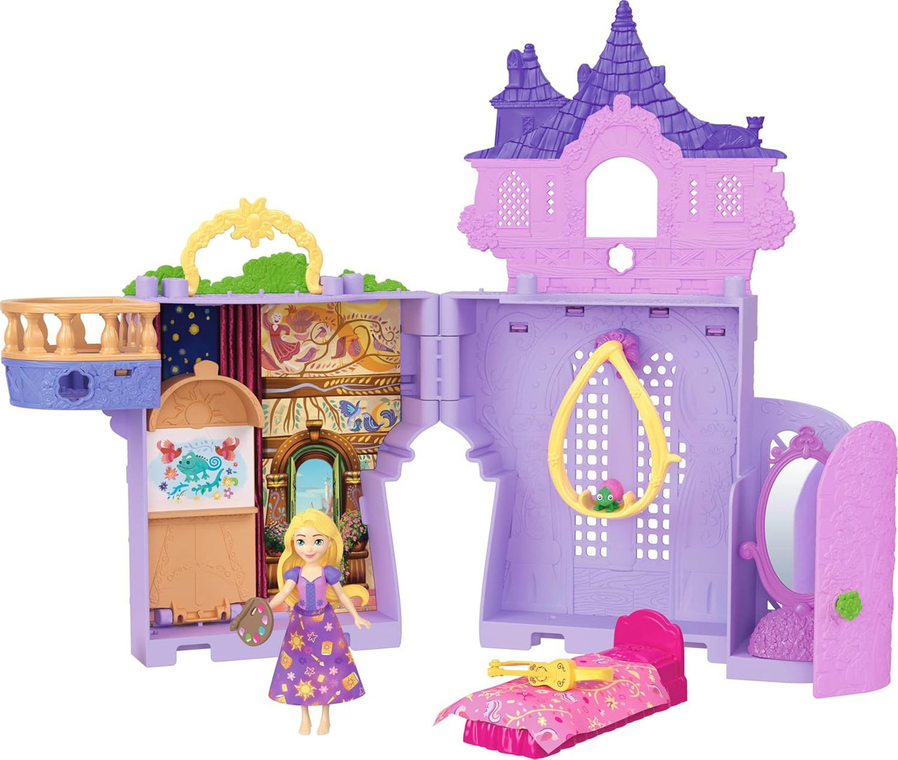 Disney Princess Tangled Storytime Stackers Rapunzel's Castle Playset、ToyWiz、kayou
