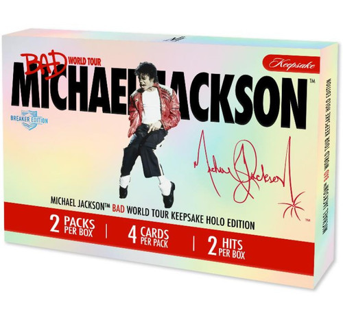Michael Jackson Keepsake Bad World Tour Trading Card HOLO BREAKER EDITION Box 2 Packs, 2 Hits Per Box New、ToyWiz、kayou