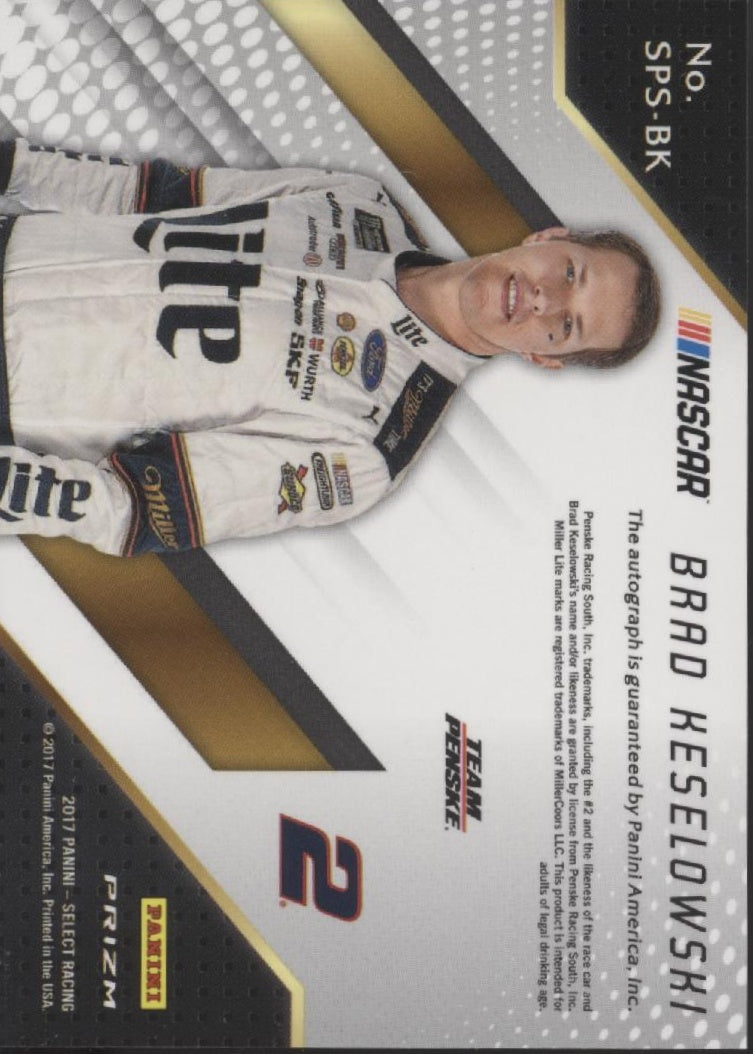 Brad Keselowski 2017 Panini Select Print Schemes Prizm Auto #SPS-BK、Collector Store LLC、kayou