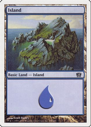 Island (338) (8ED-338) - 8th Edition Foil、Wizards of the Coast、kayou