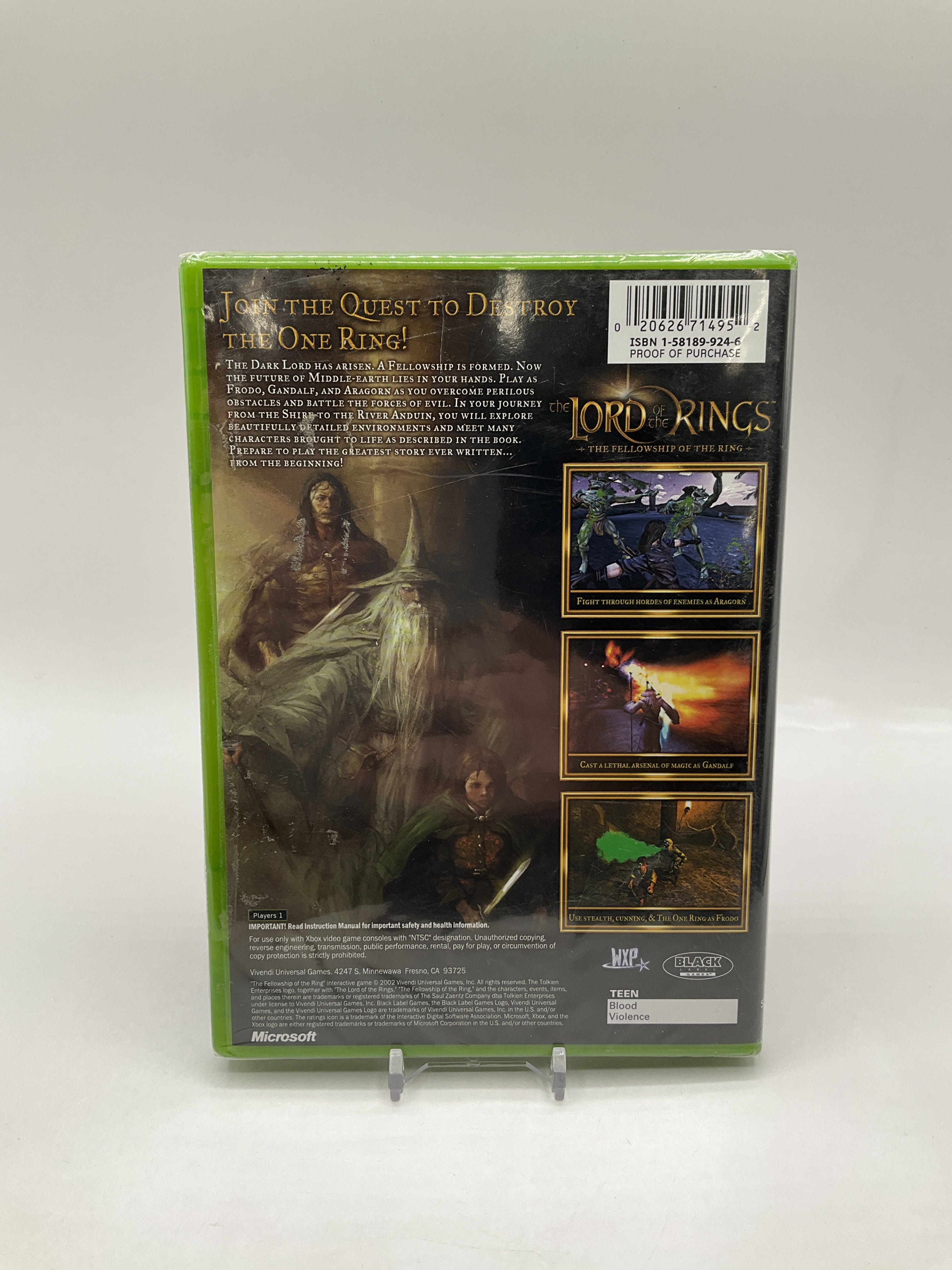 The Lord of the Rings Fellowship of the Ring Xbox Sealed、Collector Store LLC - VG、kayou