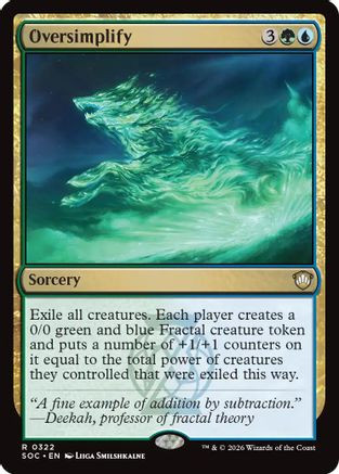 Oversimplify (SOC-322) - Commander: Secrets of Strixhaven、Wizards of the Coast、kayou
