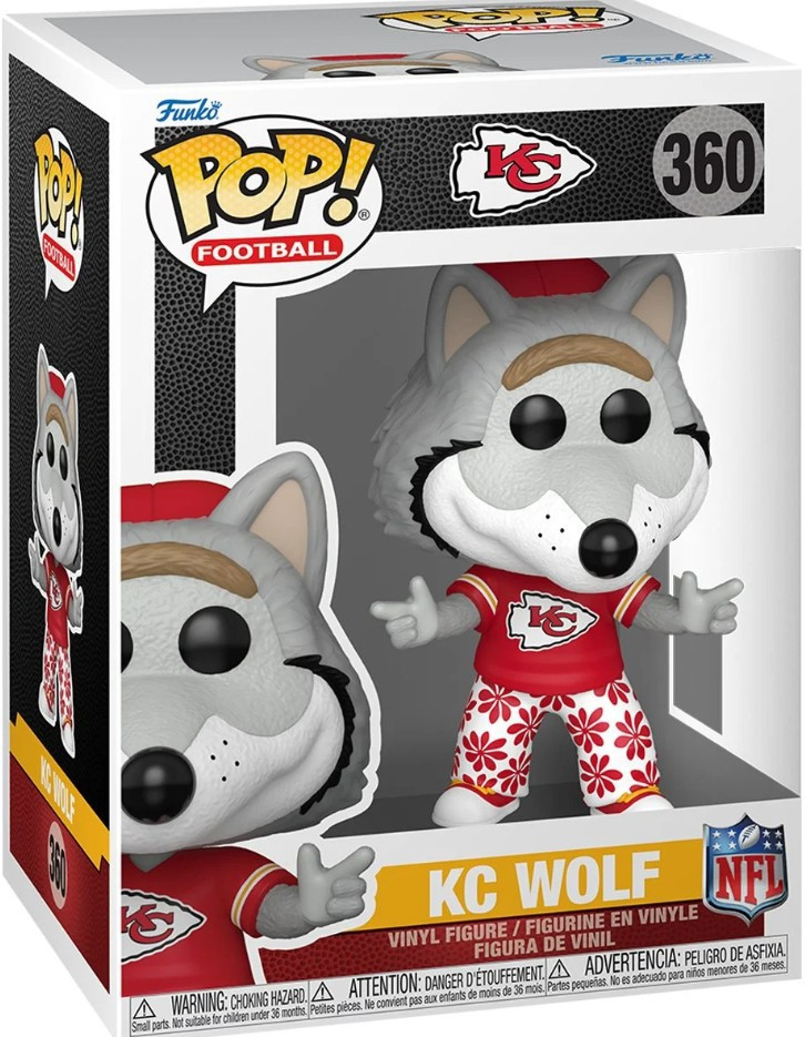 Funko NFL Kansas City Chiefs POP! Football Mascots Wolf Vinyl Figure #360、ToyWiz、kayou
