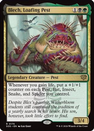 Blech, Loafing Pest (SOS-176) - Secrets of Strixhaven Foil、Wizards of the Coast、kayou
