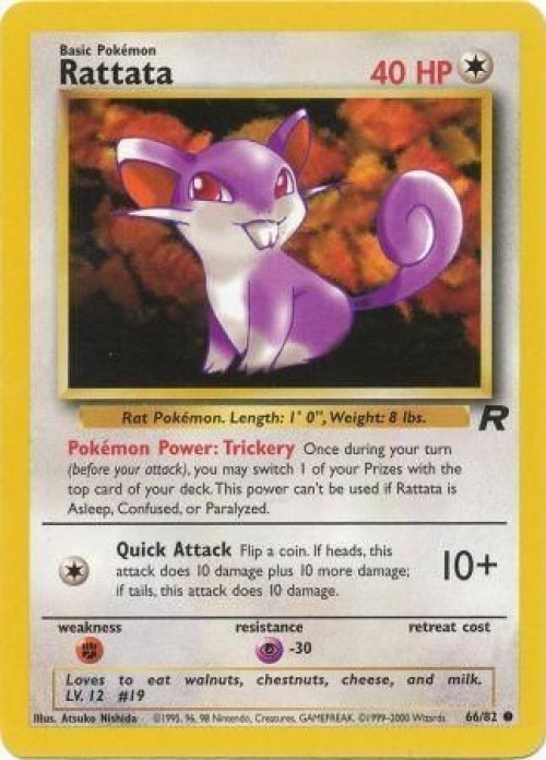 Pokemon Team Rocket Common Rattata #66 Lightly Played、ToyWiz、kayou