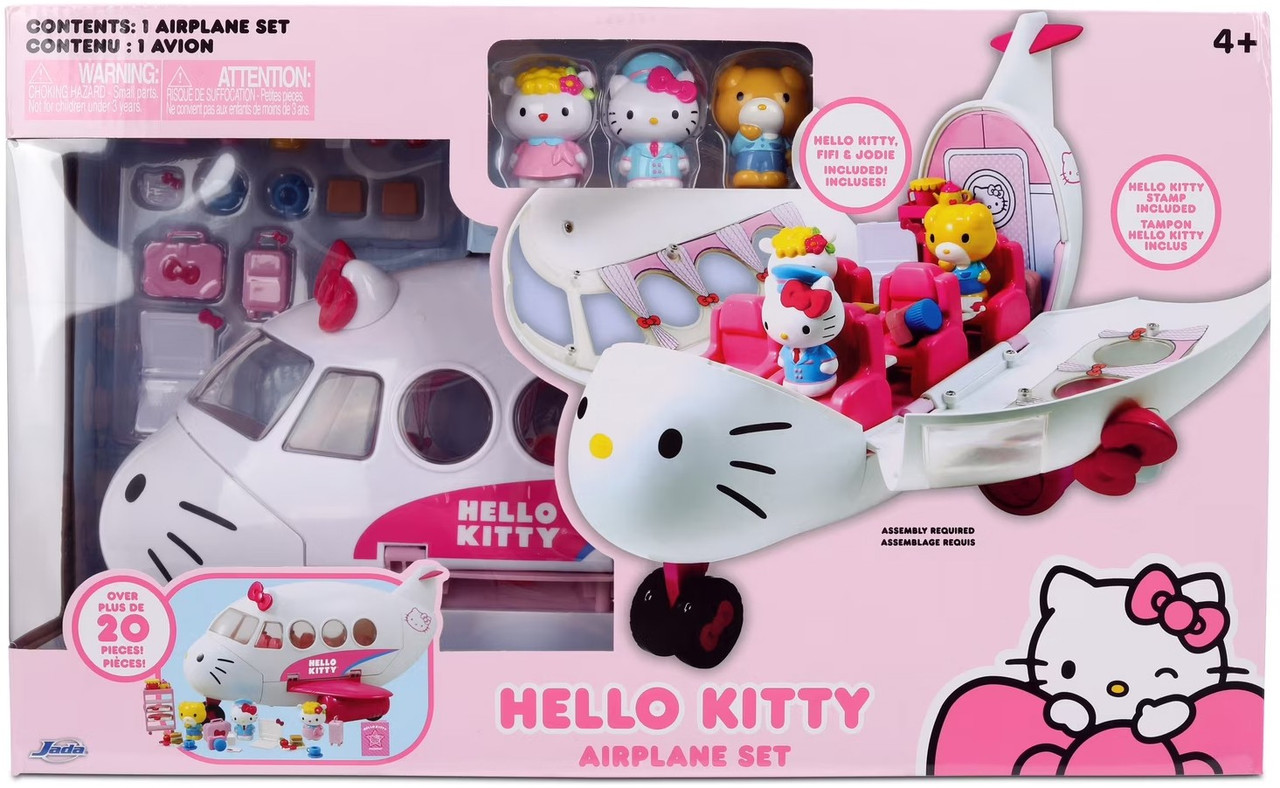 Sanrio Hello Kitty & Friends Hello Kitty Airplane Set Playset 3 Figures!、ToyWiz、kayou