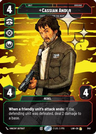 Cassian Andor - Everything for the Rebellion (Prestige Foil) (840) - A Lawless Time Foil、Fantasy Flight Games、kayou