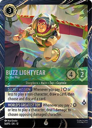 Buzz Lightyear - On the Way (56) - Disney Lorcana Promo Cards Holofoil、Ravensburger、kayou