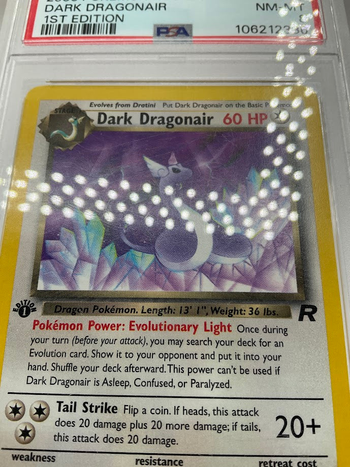 Dark Dragonair Pokemon Team Rocket 1st Edition #33 PSA 8、Collector Store LLC Gaming、kayou