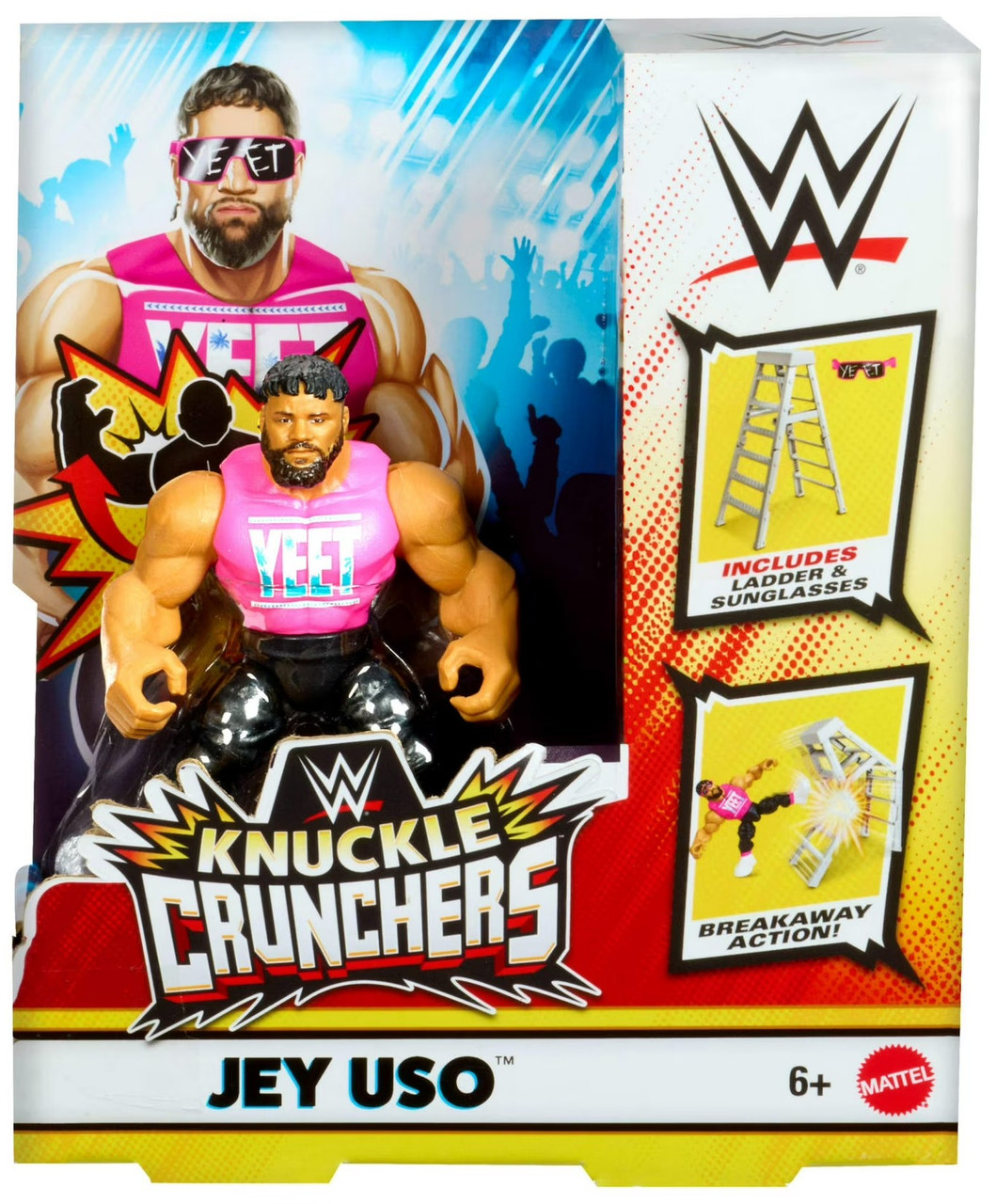 WWE Wrestling Knuckle Crunchers Jey Uso Action Figure、ToyWiz、kayou
