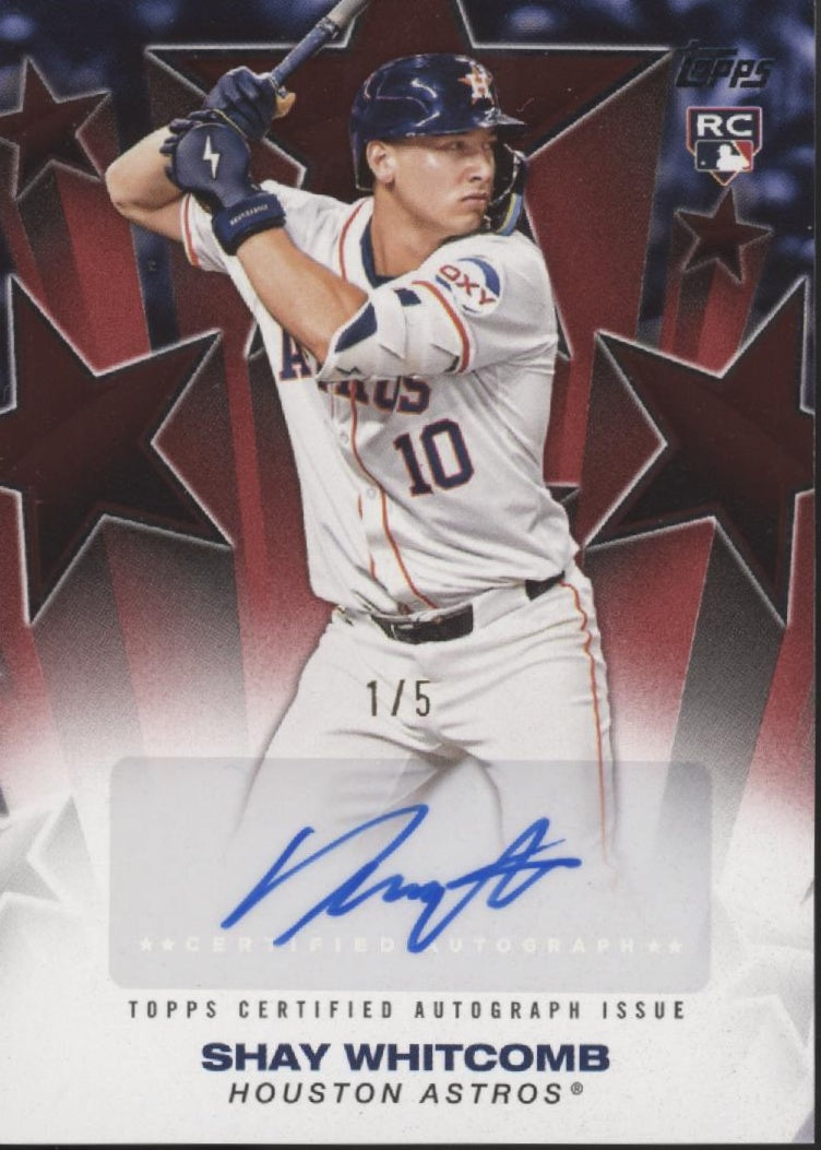 Shay Whitcomb 2025 Topps Series 2 Stars Red RC Auto 1/5 #BSA2-SW、Collector Store LLC、kayou