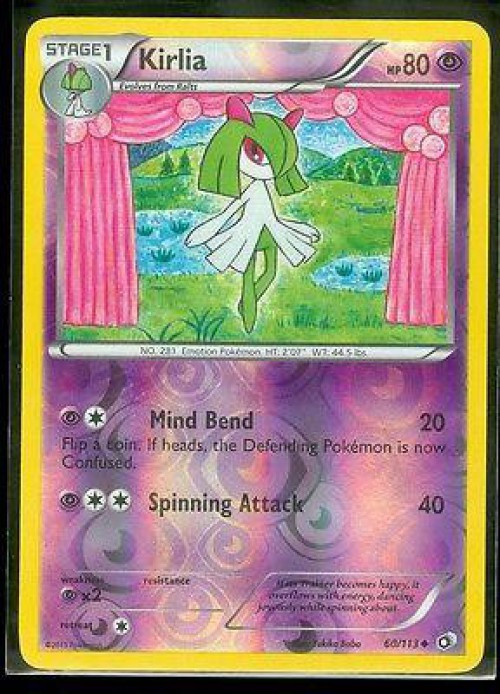 Pokemon Black & White Legendary Treasures Reverse Holo Kirlia #60 Lightly Played、ToyWiz、kayou