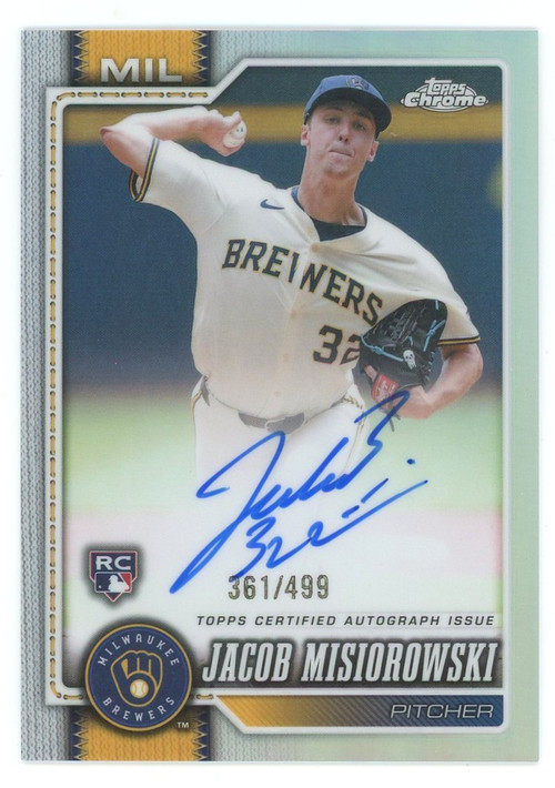 MLB 2026 Topps Chrome Baseball 361/499 Refractor Jacob Misiorowski RA-JM Rookie Auto、ToyWiz、kayou