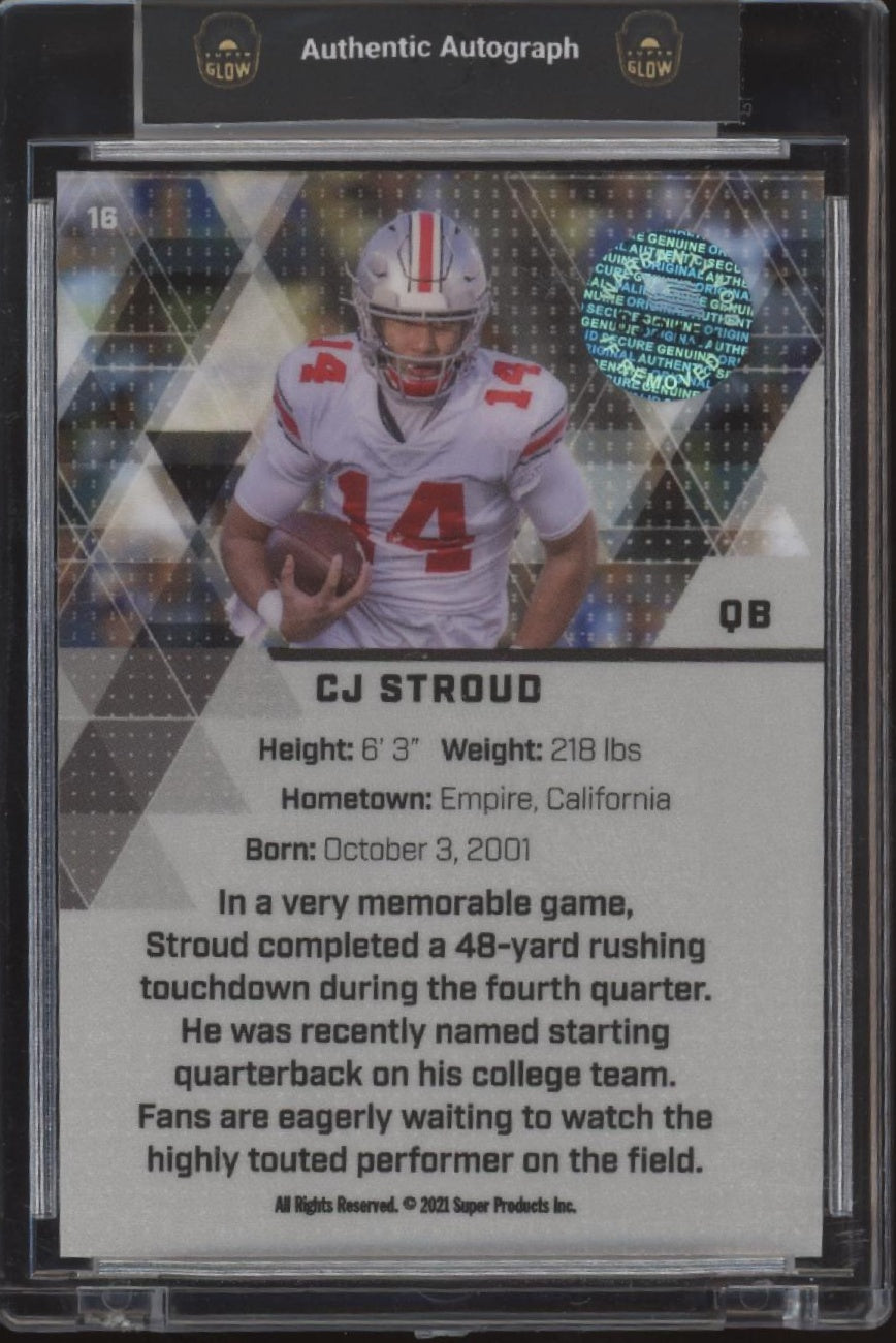 CJ Stroud 2021 Super Products Super Glow Auto #16、Collector Store LLC、kayou
