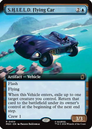 S.H.I.E.L.D. Flying Car (Extended Art) (MSH-404) - Marvel Super Heroes Foil、Wizards of the Coast、kayou