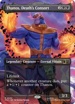 Thanos, Death's Consort (Borderless) (MSC-508) - Commander: Marvel Super Heroes Foil、Wizards of the Coast、kayou