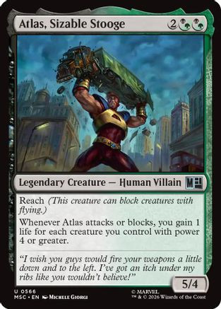 Atlas, Sizable Stooge (MSH-566) - Marvel Super Heroes Foil、Wizards of the Coast、kayou